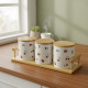 Porcelain Jar Set - 3 Pcs